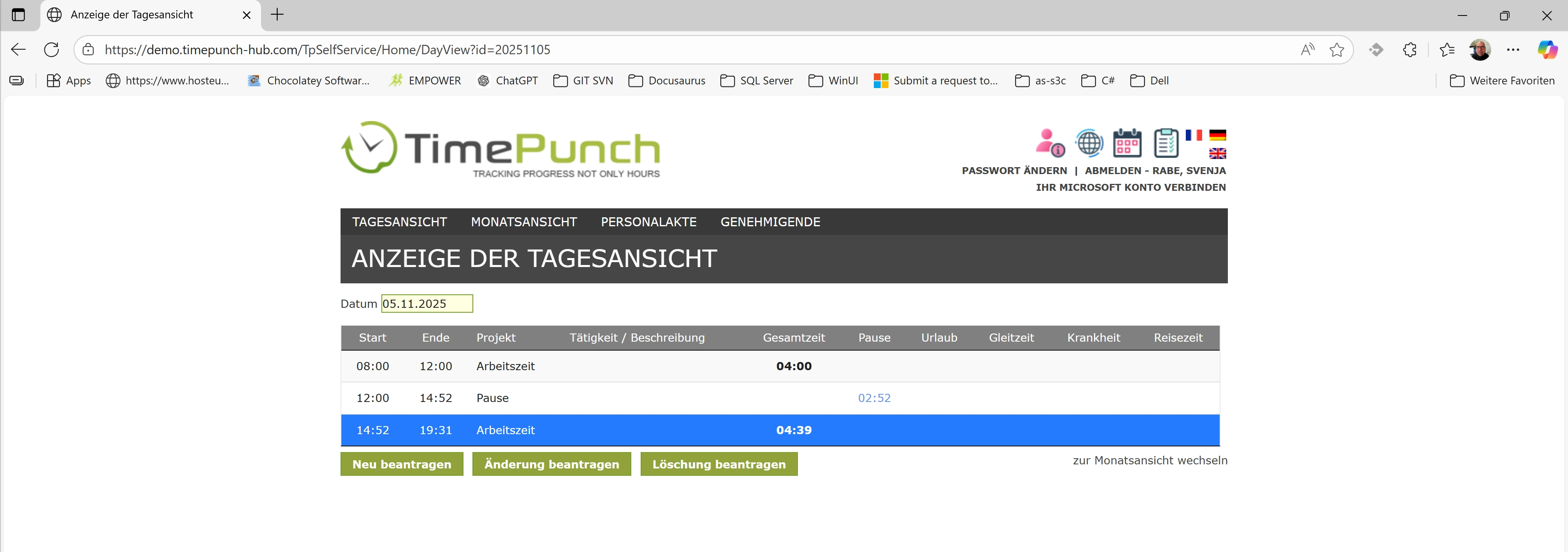 Selbstauskunft – Änderungen