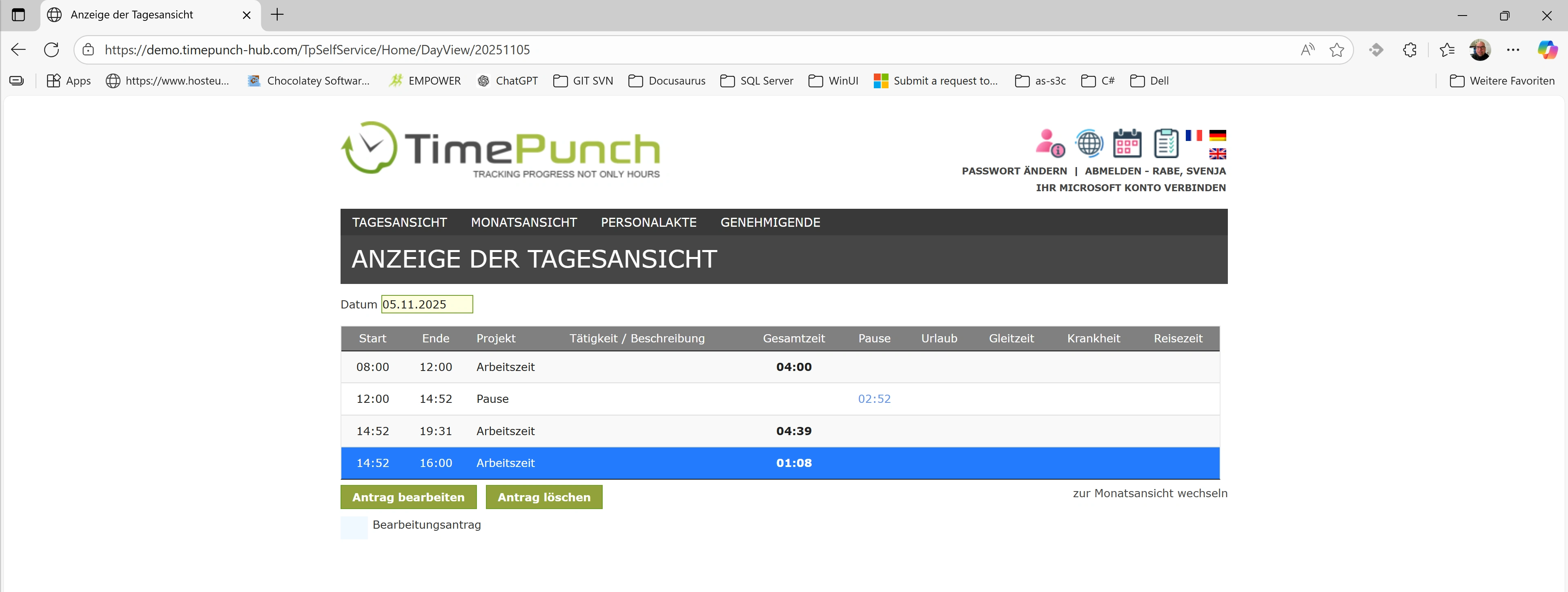 Selbstauskunft – Antrag bearbeiten