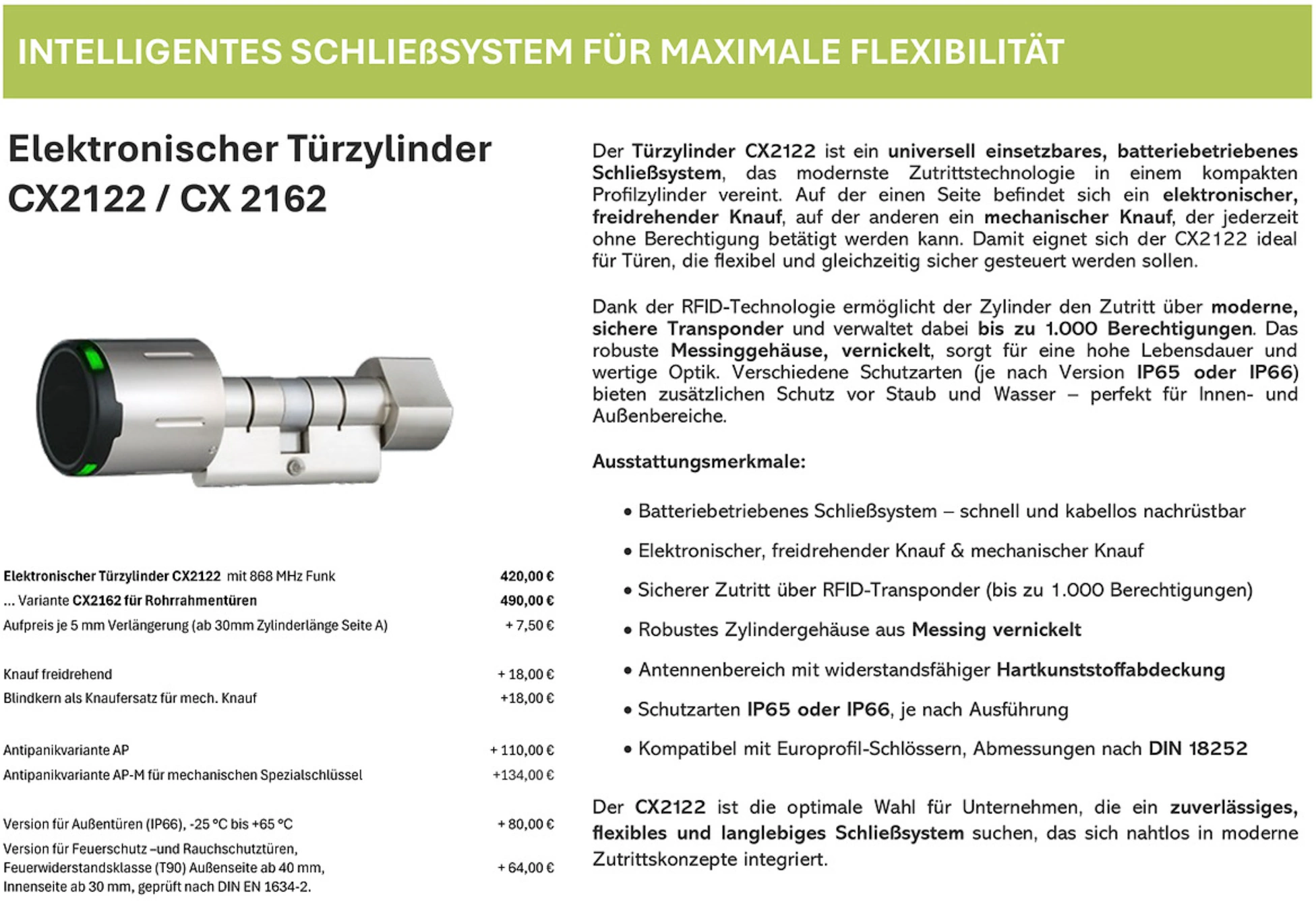 Uhlmann & Zacher Schließzylinder