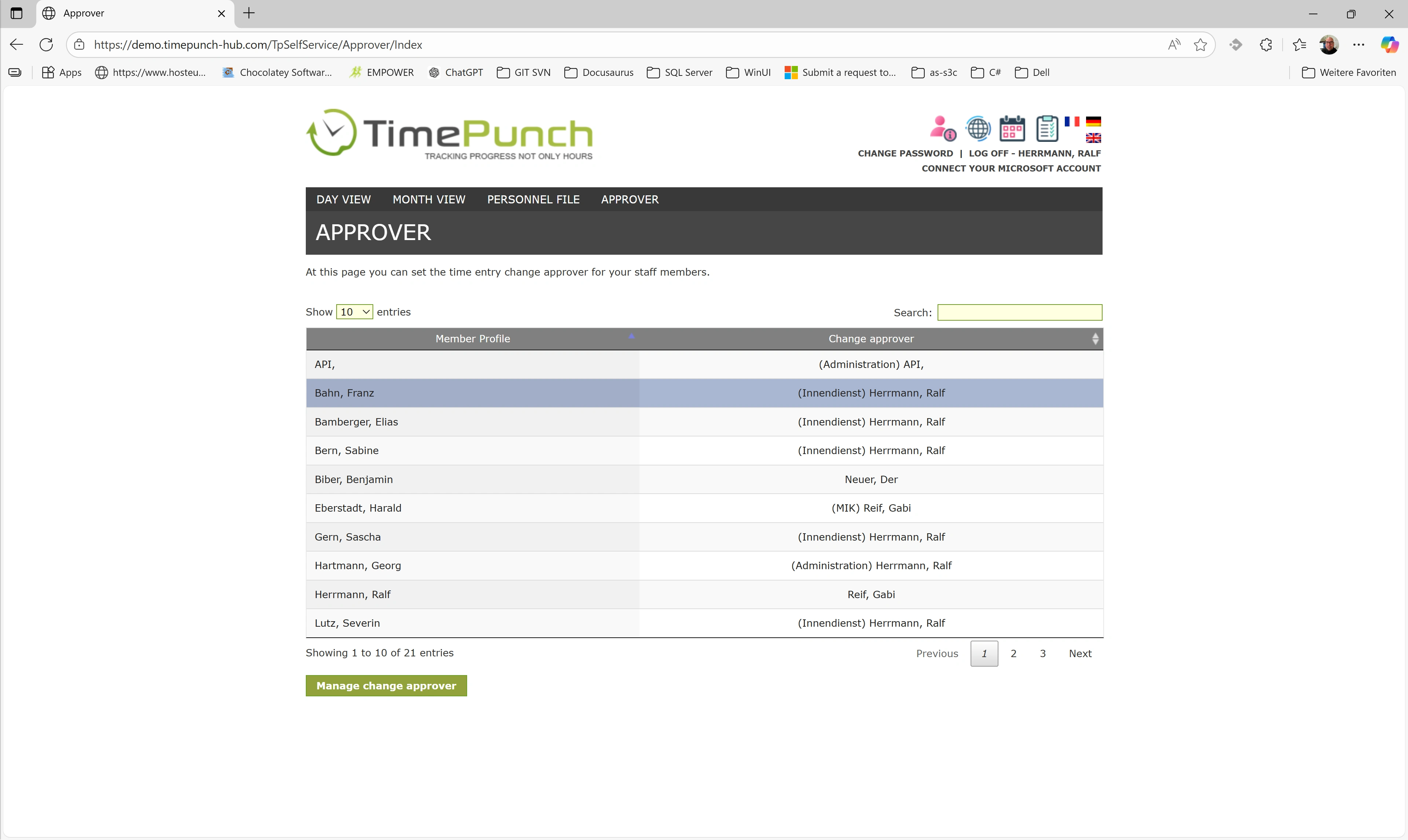 Self-assessment – Approvers